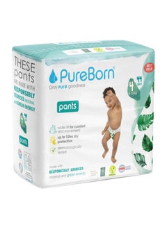 Buy Baby Dry Pull Up Diapers Nappy Pants Suitable for Babies Size 4 Double Pack 44 Pieces Leaves Print Superior Upto 12 Hours Day & Night in UAE