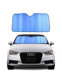 Buy Car Foldable UV Ray Reflector  Windshield Sunshade Keeps Vehicle  Blue (145 X 70 CM) Front Window Sun Shade Visor Shield Shade in Saudi Arabia