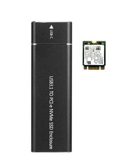 اشتري حافظة هارد SSD M.2 بذاكرة مستديمة، منفذ ملحقات اضافية سريع M.2 الى محول USB C مع حافظة سوداء، USB 3.1 جيل ثاني (10 جيجابت في الثانية)، حافظة وسيط تخزين ذو حالة ثابتة بمنفذ ملحقات PCIE مع محرك أقراص NVMe 256 جيجا بايت في مصر