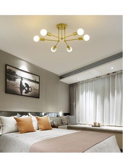 اشتري Modern Iron LED Chandelier Ceiling Pendant Light for Bedroom Living Room, Bulbs not included في السعودية