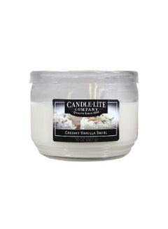 Buy Creamy Vanilla Swirl Scented Jar Candle White 283 g 1879553 in Saudi Arabia