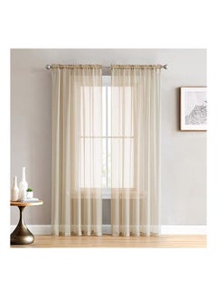 Buy Elegant Voile Chiffon Curtains Rod Pocket Design 1 Panel in Egypt