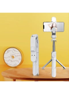 Buy XT02S Mini Bluetooth Live Tripod Selfie Stick(White) in Saudi Arabia