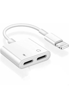 Buy Headphone Jack Adapter for iPhone Car Charger 3.5mm Aux Earphone Audio Splitter and Charge Connector Jack Dongle Converter and Charger Compatible All iOS in UAE