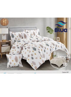 Buy Double Quilt Set, Two-Sided Mattress, Consisting of 6 Piece, Comforter 6 Piece, Microfiber, Comforter Size 230x250 cm in Saudi Arabia