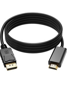 Buy 4K DisplayPort to HDMI Cable, DP to HDMI Cord Male to Male for PC, Desktop to Monitor, Projector, TV (1.8M) in Egypt