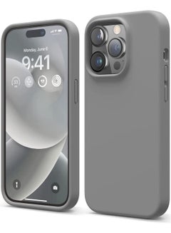 اشتري Silicone Case Cover for iPhone 14 Pro - Dark Grey في الامارات