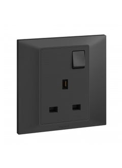 Buy 13A Switch Socket 1Gang Belanko Anthracite in UAE