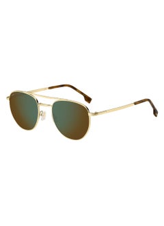 Buy Men's UV Protection Rectangular Shape Metal Sunglasses BOSS 1631/S GREEN 47 - Lens Size: 46.8 Mm - Gold in UAE