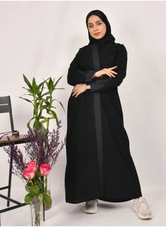 Buy Classic Kaaf Abaya - Black Button Formal in Saudi Arabia