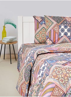 Buy 3-Piece Ethnic Printed Design 144 TC Poly Cotton Single Comforter Set in UAE