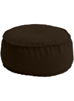 اشتري New York Round Ottomans Floor Linen Cushion Deep Brown في السعودية