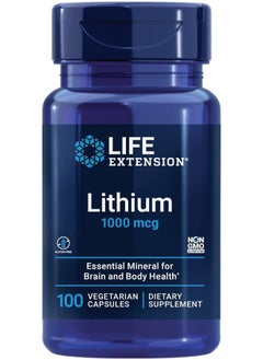 Buy Lithium 1000 mcg For Brain Health AntiAging & Longevity Memory & Cognition Mood Support Supplement 100 Vegetarian Capsules in UAE