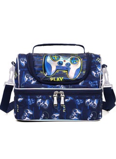 اشتري Eazy Kids Dual Compartment Lunch Bag Gamer - Blue في السعودية