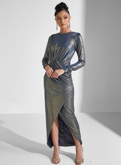 Buy Satin Wrap Dress in UAE