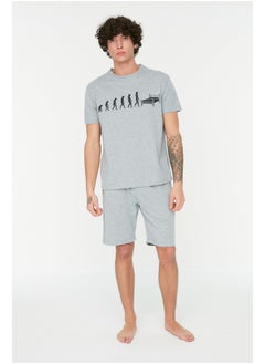 Buy Gray Knitted Pajama Set in Egypt