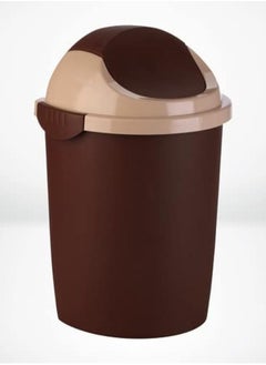 Buy Round top lock trash can brown 6224008616665B in Egypt