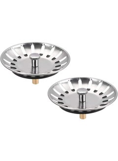 Buy Kitchen Sink Strainer Plug, 2pcs Stainless Standard Drain Protector for Kitchen/Bathroom in UAE