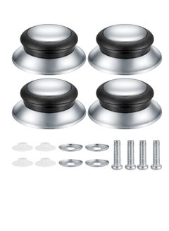 Buy Pot Lid Knobs, 4 Pcs Universal Pot Lid Handle Covers, Heat Resistant Kitchen Cookware Pan Lid Cover Hand Grip Replacement Knobs Handles for Frying Pan Saucepan Lid Cover Handles Knobs in UAE