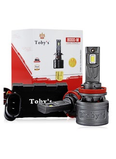 اشتري Tobys TY80 H11 2 Pieces 160W Original Tested LED Headlight Bulb Assembly 16000 Lumens 80W/Piece Xtreme Bright With Color Temperature 6500K في الامارات