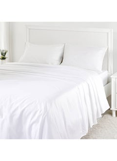 Buy Emily King-Sized Flat Sheet, White - 255x274 cm in UAE