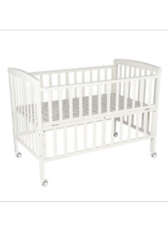 Buy Wooden Portable Baby Crib Adjustable Height 60x120 in Saudi Arabia