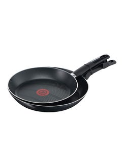 اشتري Tefal Cook 'N' Clean Non-Stick Frying Pan with Thermo-Spot, Aluminium, 24 + 28 cm في الامارات