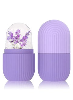 Buy Silicone Ice Face Roller Contour and Shrink Pores Remove DarkCircles and Massage Skin - Purple in UAE