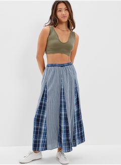 Buy Checked Tiered High Waist Skirt in UAE