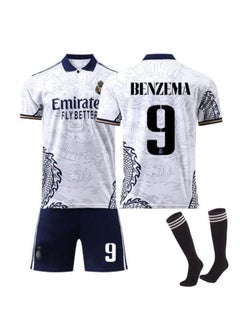 Buy Real Madrid Football Jersey Dragon Adult Football Jersey Set in Saudi Arabia