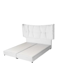 Buy Al Malk | Velvet Bed Frame - White in Saudi Arabia