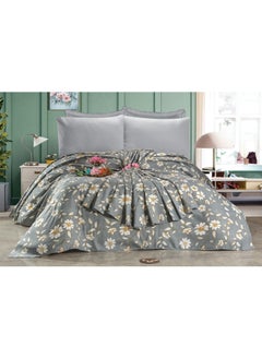 Buy 4Pieces Bed Sheet Sets 240*220 cm Grey Roses in Egypt