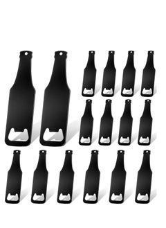 Buy 16 Pcs Stainless Steel Bottle Opener Bottle Shaped Can Openers Black Soda Can Opener Flat Handle Bottle Opener for Home Kitchen Bar Restaurant Party Tools Supplies in UAE