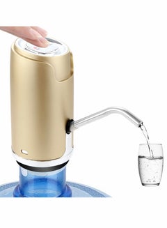 اشتري Electric Water Absorber Pump, USB Charging Low Noise 5 Gallon Universal Automatic Water Aspirator, Mini Portable Drinking Water Pump for Kitchen Home Office Camping (Gold) في السعودية