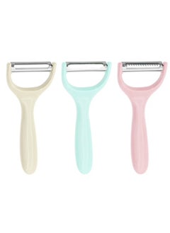 Buy 3-Pieces Longitudinal Slice Peeler Wavy Slices Multiuse Vegetable in Saudi Arabia