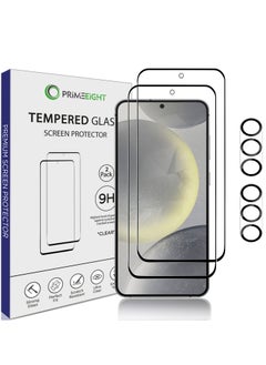 Buy [2 PACK] Samsung Galaxy S24 Screen Protector 6.6 Inch Display + [2 PACK] Camera protector Ultra Thin 9H Hardness Tempered Glass Easy to Install HD Clear Screen Protector S24 in Saudi Arabia