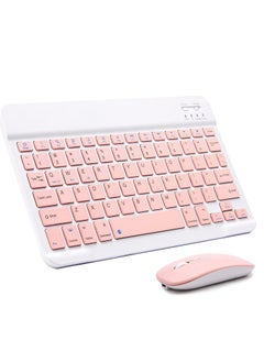 Buy Ultra-Slim Bluetooth Keyboard and Mouse Combo Rechargeable Portable Wireless Keyboard Mouse Set for Apple iPad iPhone iOS 13 and Above Samsung Tablet Phone Smartphone Android Windows in UAE