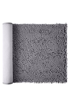 اشتري Gray Bath Mat Rug, Gray Bathroom Rug, Gray Bath Mat NonSlip, Soft Chenille Shower Mats for Bathroom, Super Water Absorbent, Machine Washable, for Bathroom Floor, 15.8 * 23.6 Inches, Grey في الامارات