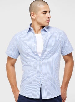 Buy Short Sleeve Striped Shirt in Saudi Arabia