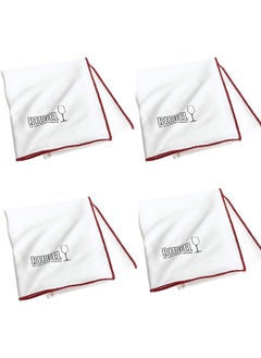 Buy Crystal White Microfiber Cleaning Cloth Wipe, Set Of 4 in UAE