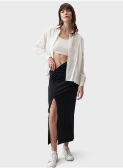 Buy Side Slid Knot Detail Skirt in UAE