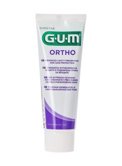 Buy Ortho Toothpaste Gel Plaque Removal Advanced Cavity Protection Enamel Remineralization With Ginger Extract, Aloe Vera, Vitamin E Deep Cleaning Fresh Breath 75ml in UAE
