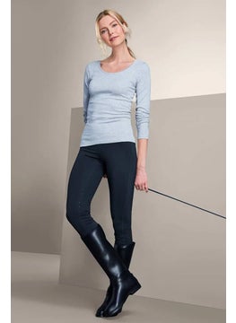 اشتري Women Plain Riding Leggings, Navy في الامارات