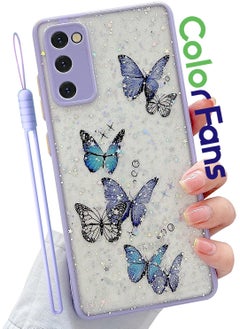 Buy Butterfly Pattern Protective Case for Samsung S20 FE 5G Fall Resistant Suitable for Women Purple in UAE