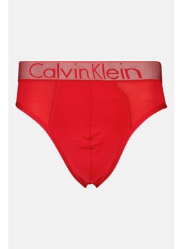 اشتري Men Brand Logo Hip Brief Microfiber, Red في السعودية