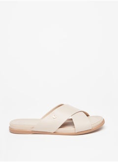 Buy Women's Cross Strap Slip-On Flat Sandals in UAE