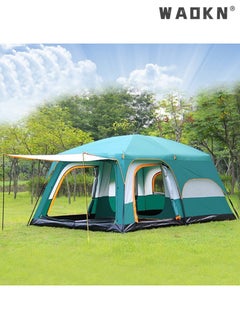 Buy Outdoors Two Rooms And One Living Room 3-4 Persons Camp Portable Double-Deck Big Tent，Waterproof,Double Layer,Big Tent for Outdoor,Picnic,Camping,Family Gathering，Parties, Music Festival Tent in Saudi Arabia