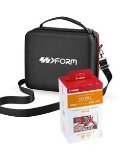 Buy RP-108 Colour Ink/Paper Set Bundle with xform Black Case for Canon SELPHY CP1500/CP1300/CP1200 in Saudi Arabia