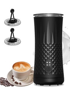 Buy Milk Frother, 4 in 1 Electric Milk Steamer,Automatic Hot and Cold Foam Maker and Milk Warmer for Latte, Cappuccinos, Macchiato, 400W, Black in UAE