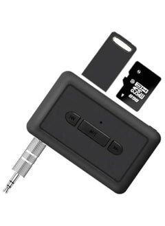 Buy 3In1 Car Bluetooth 5.3 Transmitter Receiver Adapter Wireless MP3 Music Player Handsfree o 3.5mm AUX Jack, Support USB Flash and TF Card in Saudi Arabia